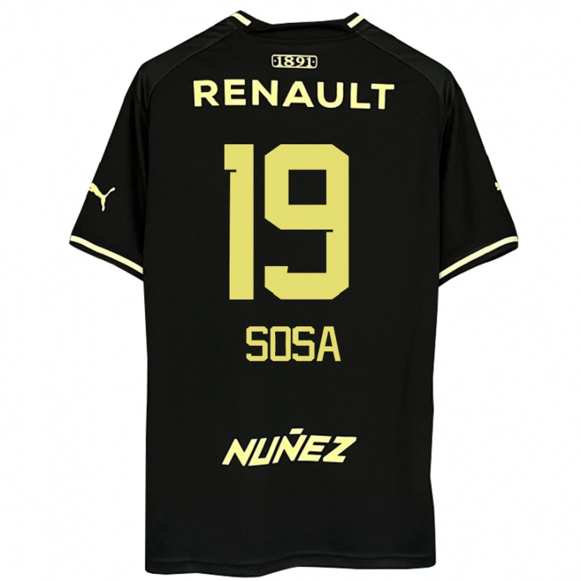 Danxen Kvinnor Diego Sosa #19 Svart Gul Bortatröja Matchtröjor 2025/26 Tröjor T-Tröja