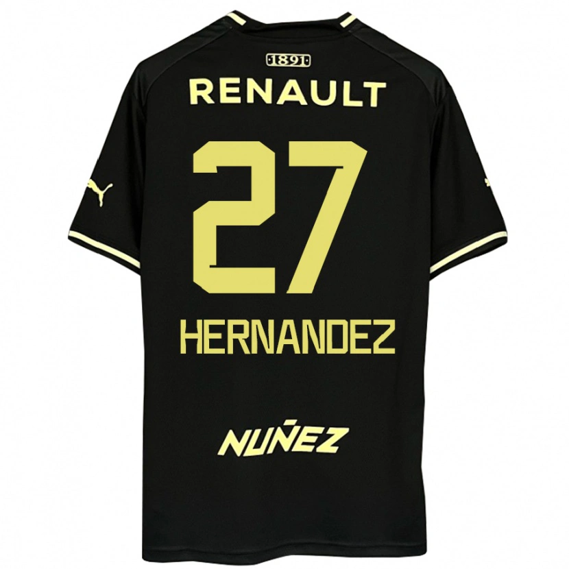 Danxen Kvinnor Lucas Hernández #27 Svart Gul Bortatröja Matchtröjor 2025/26 Tröjor T-Tröja