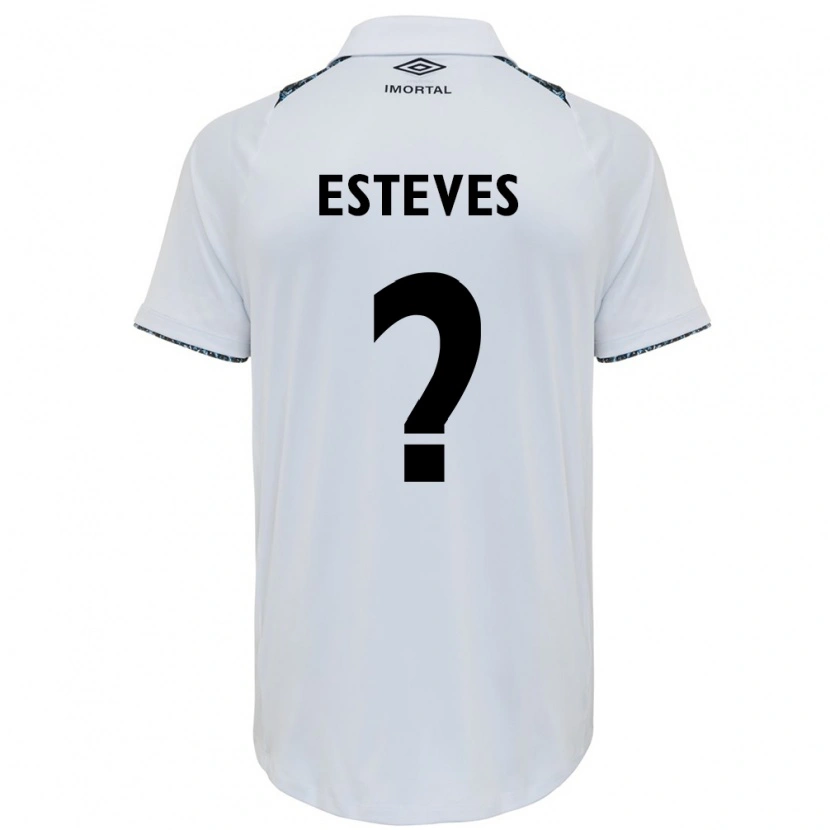 Danxen Kvinnor Lucas Esteves #0 Vit Blå Bortatröja Matchtröjor 2025/26 Tröjor T-Tröja