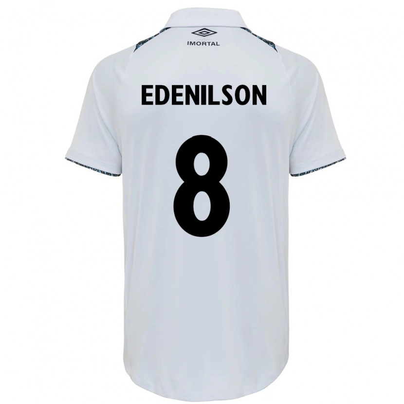 Danxen Kvinnor Edenilson #8 Vit Blå Bortatröja Matchtröjor 2025/26 Tröjor T-Tröja
