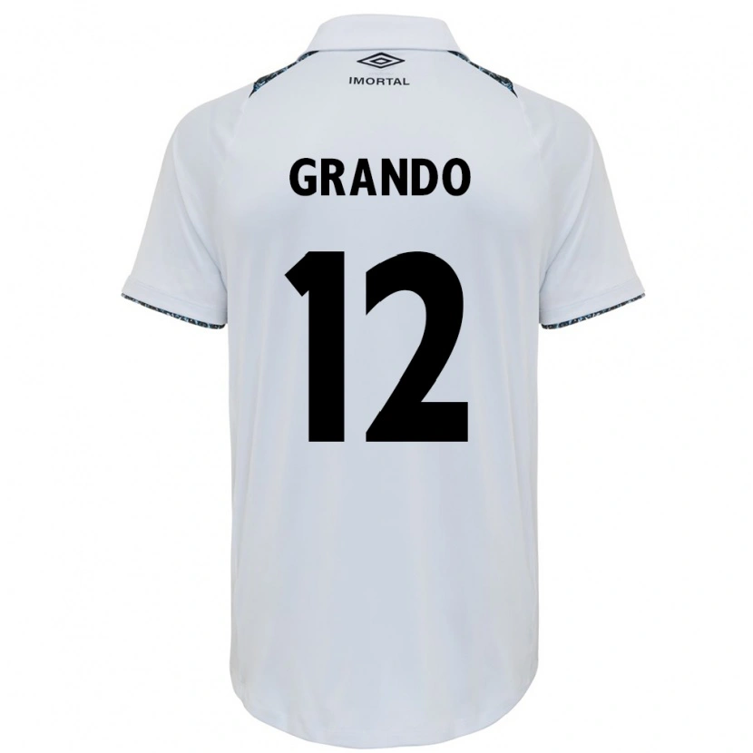Danxen Kvinnor Gabriel Grando #12 Vit Blå Bortatröja Matchtröjor 2025/26 Tröjor T-Tröja