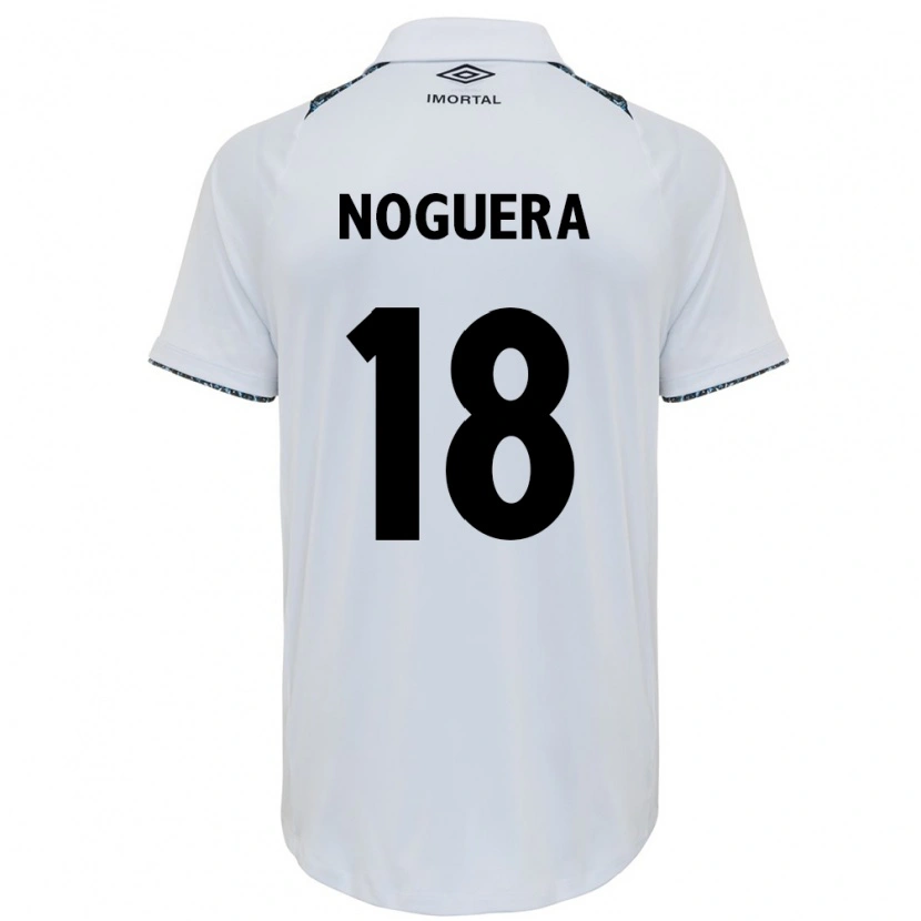 Danxen Kvinnor Freddy Noguera #18 Vit Blå Bortatröja Matchtröjor 2025/26 Tröjor T-Tröja