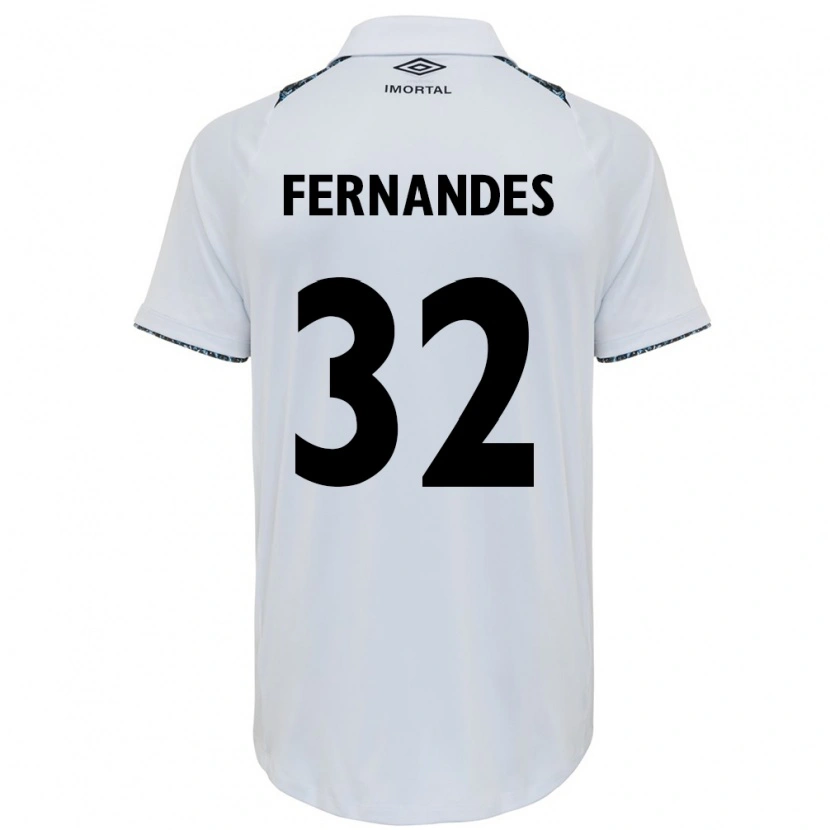 Danxen Kvinnor Nathan Fernandes #32 Vit Blå Bortatröja Matchtröjor 2025/26 Tröjor T-Tröja