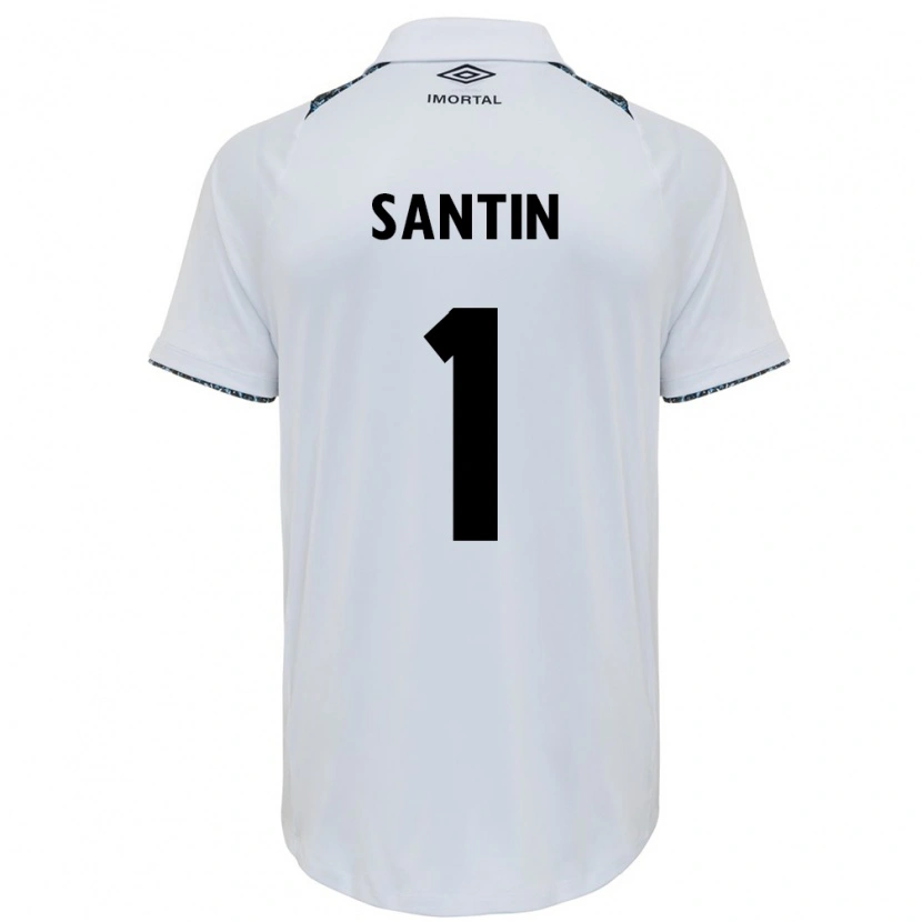 Danxen Kvinnor Duda Santin #1 Vit Blå Bortatröja Matchtröjor 2025/26 Tröjor T-Tröja