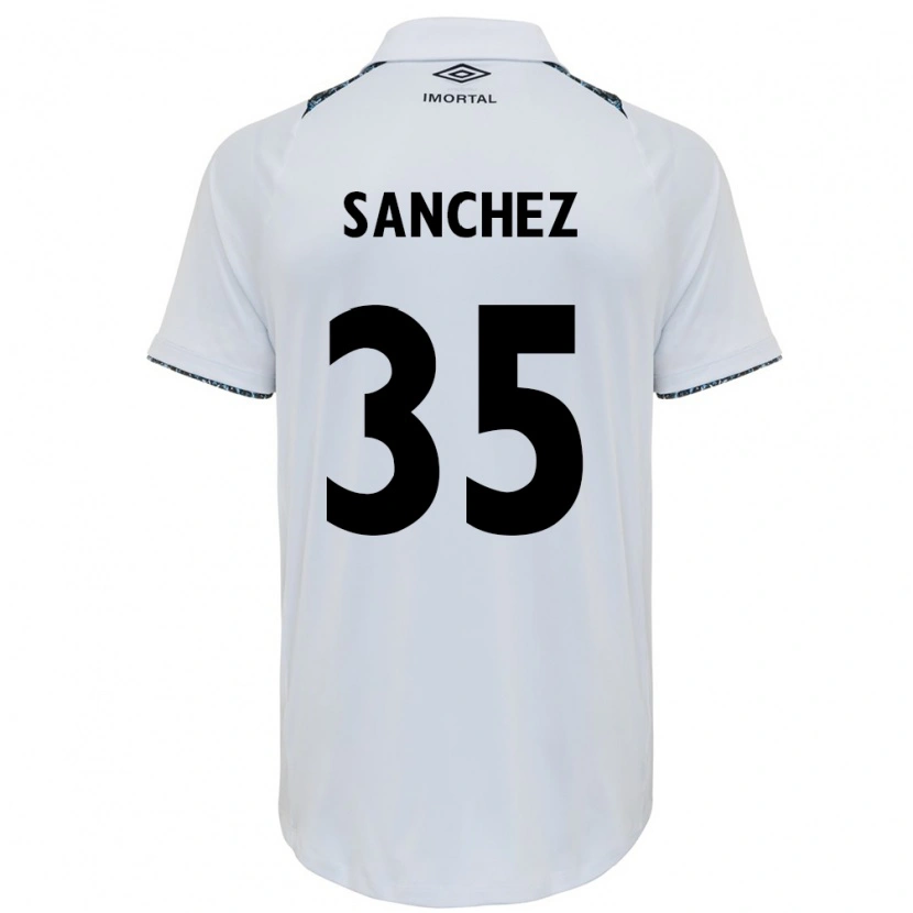 Danxen Kvinnor Lari Sanchez #35 Vit Blå Bortatröja Matchtröjor 2025/26 Tröjor T-Tröja