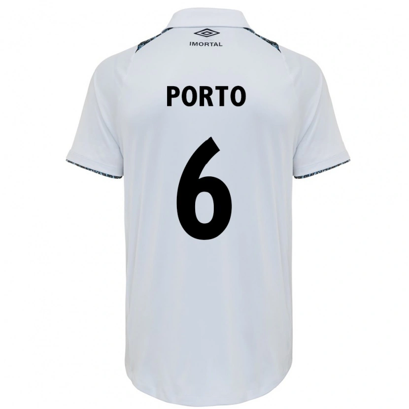 Danxen Kvinnor Ana Cristina Villela Porto #6 Vit Blå Bortatröja Matchtröjor 2025/26 Tröjor T-Tröja