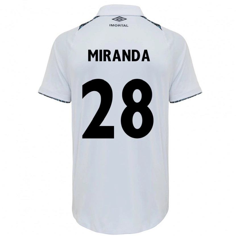 Danxen Kvinnor Paulo Miranda #28 Vit Blå Bortatröja Matchtröjor 2025/26 Tröjor T-Tröja