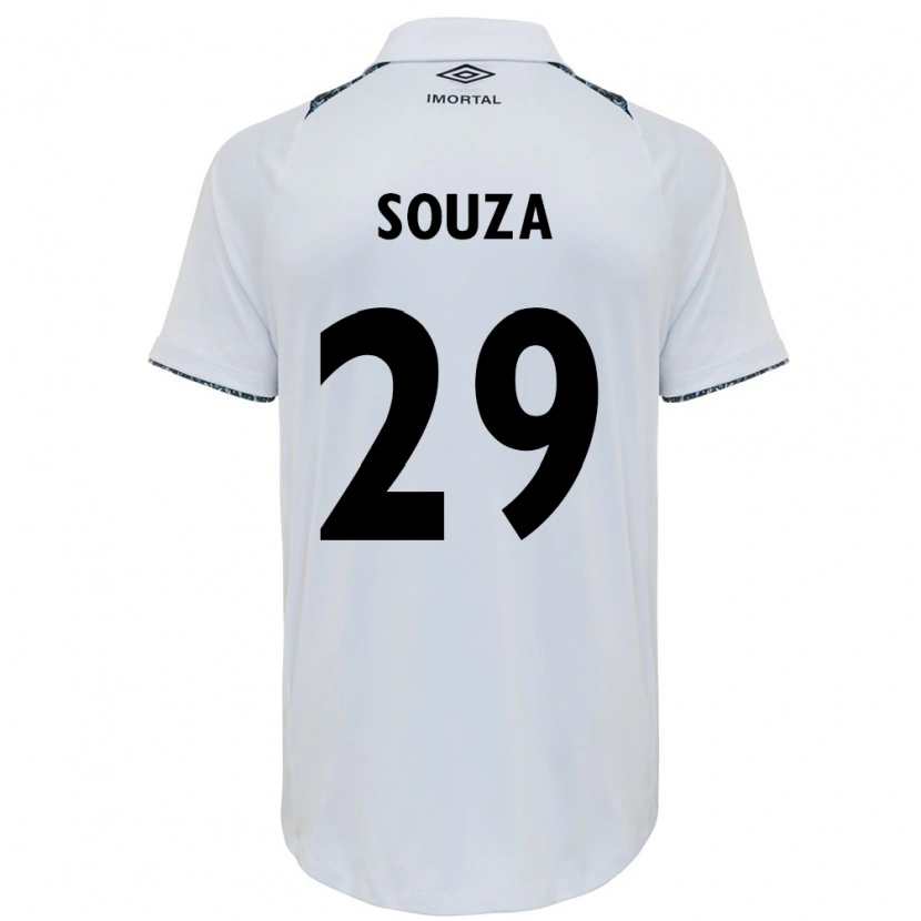 Danxen Kvinnor Diego Souza #29 Vit Blå Bortatröja Matchtröjor 2025/26 Tröjor T-Tröja