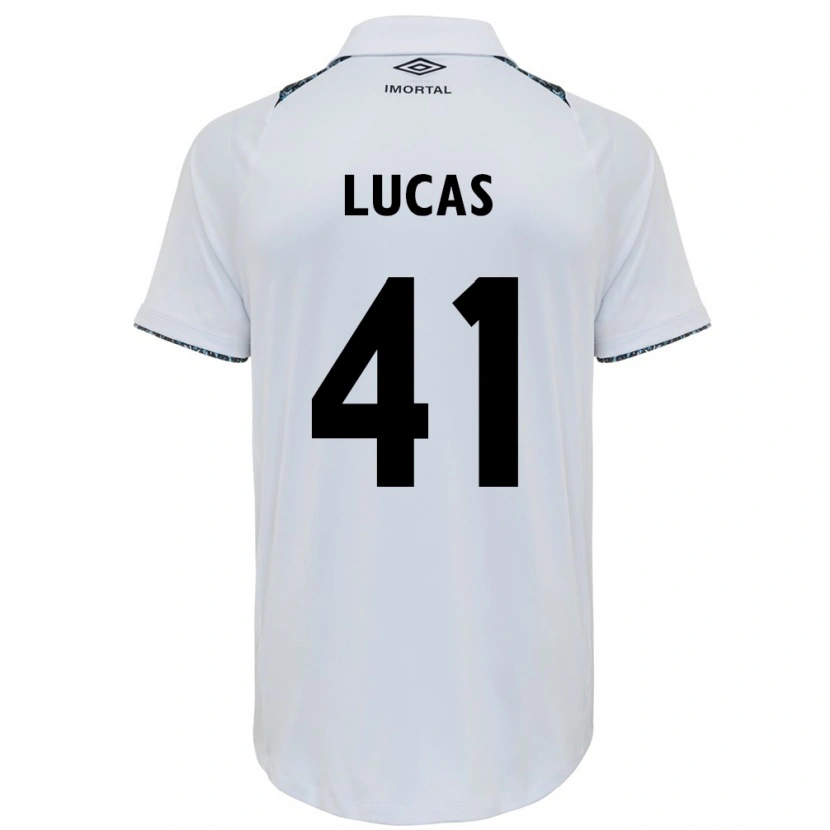 Danxen Kvinnor Pedro Lucas #41 Vit Blå Bortatröja Matchtröjor 2025/26 Tröjor T-Tröja