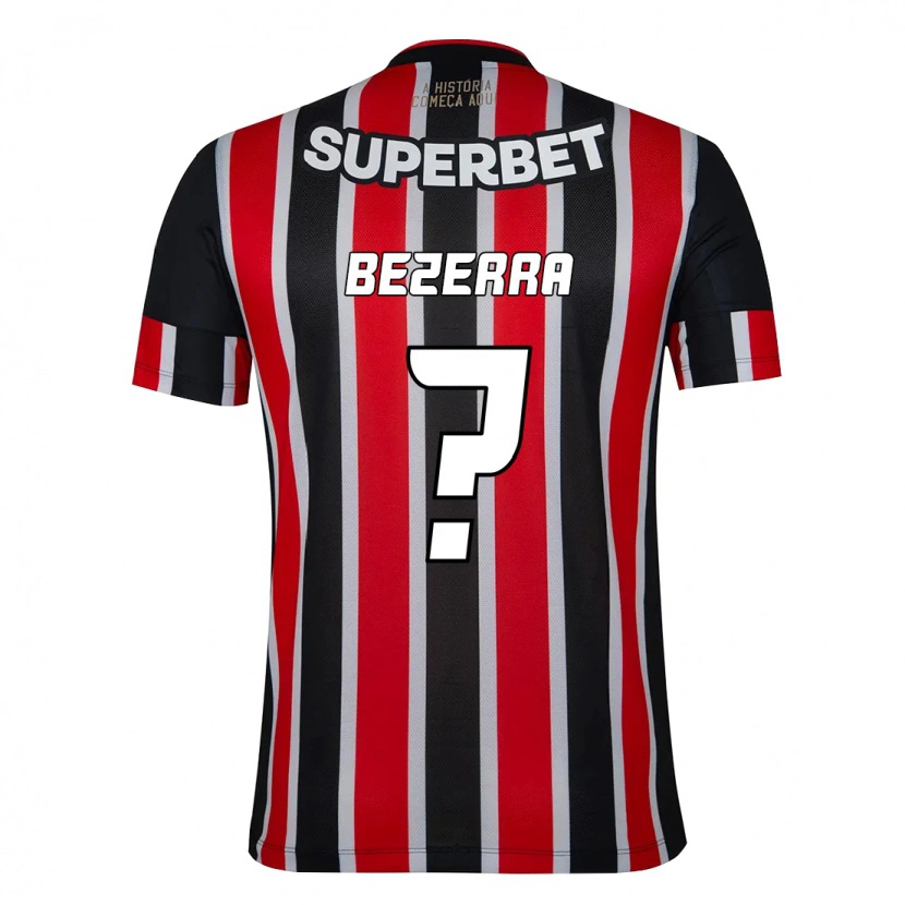 Danxen Kvinnor Pedro Bezerra #0 Svart Röd Bortatröja Matchtröjor 2025/26 Tröjor T-Tröja