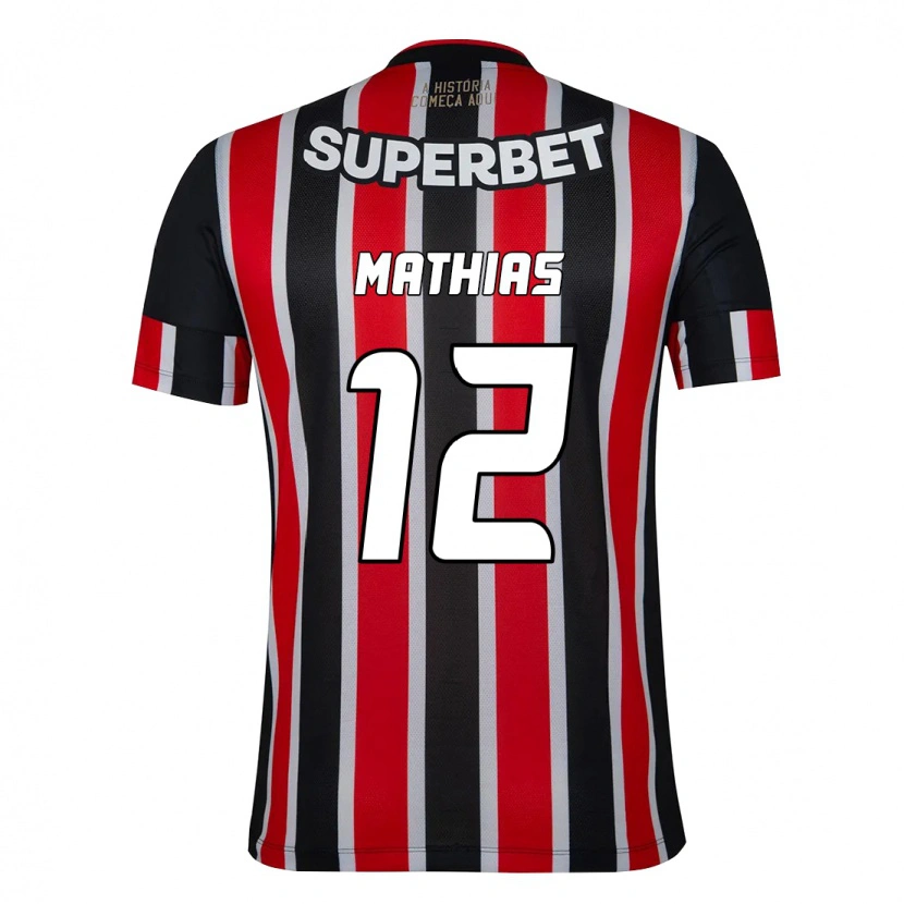 Danxen Kvinnor Leandro Mathias #12 Svart Röd Bortatröja Matchtröjor 2025/26 Tröjor T-Tröja