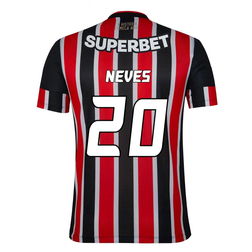 Danxen Kvinnor Gabriel Neves #20 Svart Röd Bortatröja Matchtröjor 2025/26 Tröjor T-Tröja