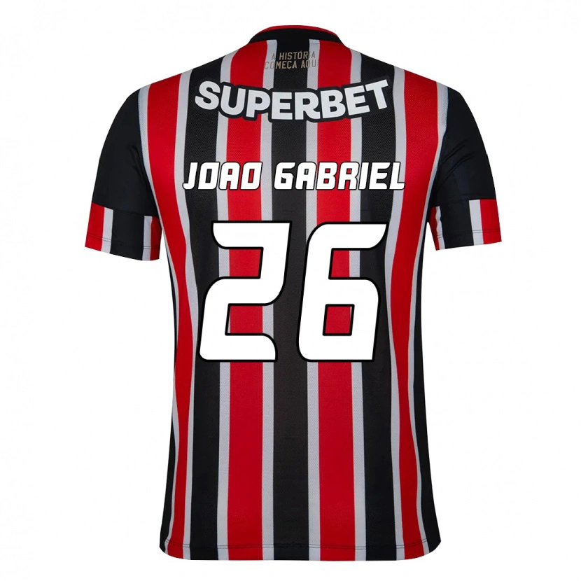 Danxen Kvinnor João Gabriel #26 Svart Röd Bortatröja Matchtröjor 2025/26 Tröjor T-Tröja