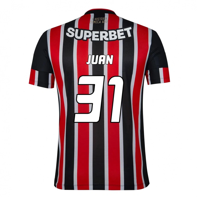 Danxen Kvinnor Juan #31 Svart Röd Bortatröja Matchtröjor 2025/26 Tröjor T-Tröja