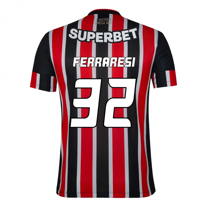 Danxen Kvinnor Nahuel Ferraresi #32 Svart Röd Bortatröja Matchtröjor 2025/26 Tröjor T-Tröja