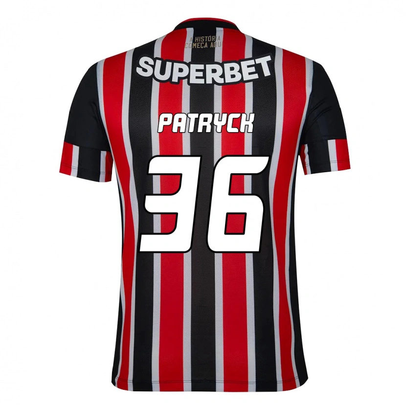 Danxen Kvinnor Patryck #36 Svart Röd Bortatröja Matchtröjor 2025/26 Tröjor T-Tröja