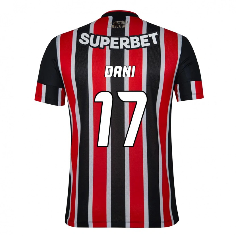 Danxen Kvinnor Dani #17 Svart Röd Bortatröja Matchtröjor 2025/26 Tröjor T-Tröja