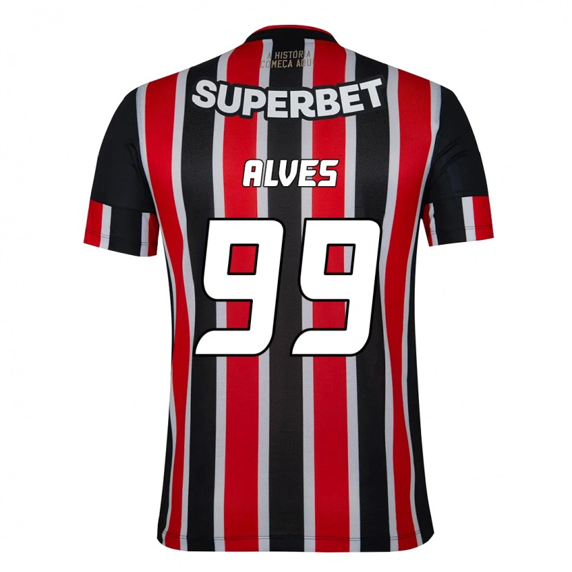 Danxen Kvinnor Letícia Alves #99 Svart Röd Bortatröja Matchtröjor 2025/26 Tröjor T-Tröja