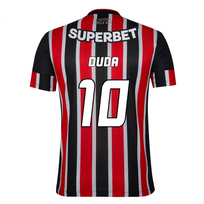 Danxen Kvinnor Duda #10 Svart Röd Bortatröja Matchtröjor 2025/26 Tröjor T-Tröja