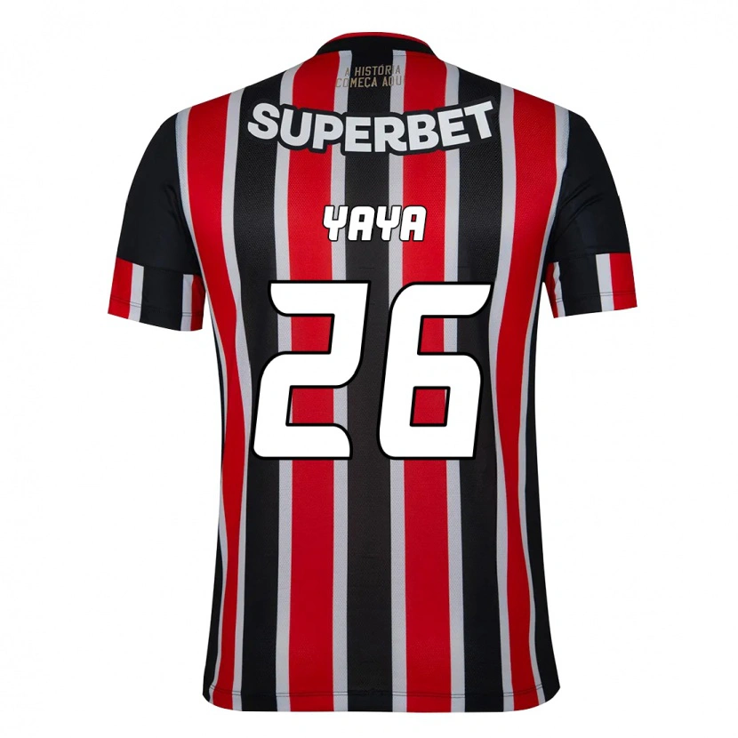 Danxen Kvinnor Yaya #26 Svart Röd Bortatröja Matchtröjor 2025/26 Tröjor T-Tröja