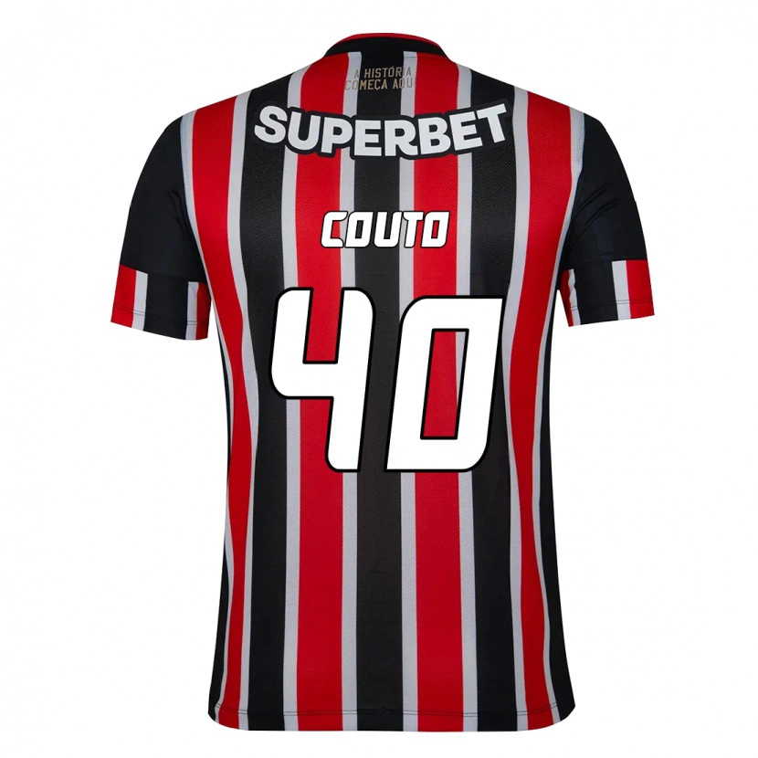 Danxen Kvinnor Thiago Couto #40 Svart Röd Bortatröja Matchtröjor 2025/26 Tröjor T-Tröja