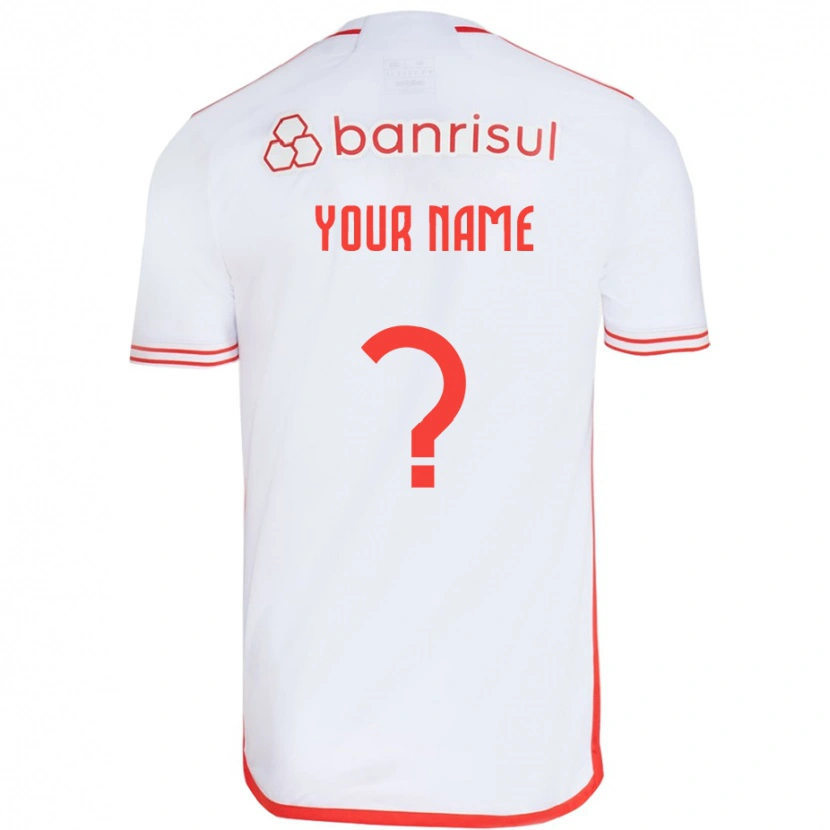 Danxen Kvinnor Ditt Namn #0 Vit Röd Bortatröja Matchtröjor 2025/26 Tröjor T-Tröja