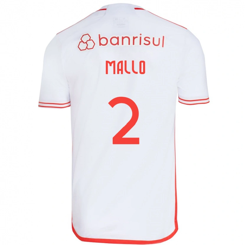 Danxen Kvinnor Hugo Mallo #2 Vit Röd Bortatröja Matchtröjor 2025/26 Tröjor T-Tröja