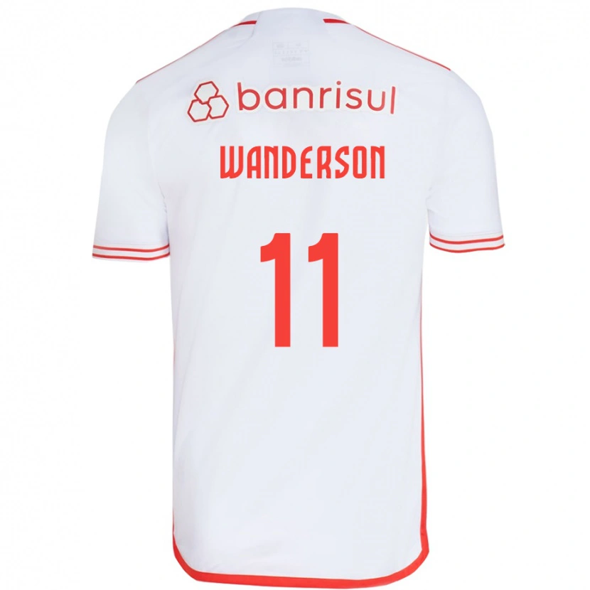 Danxen Kvinnor Wanderson #11 Vit Röd Bortatröja Matchtröjor 2025/26 Tröjor T-Tröja