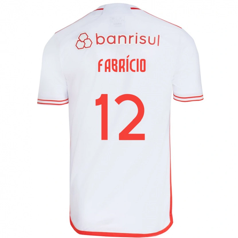 Danxen Kvinnor Fabrício #12 Vit Röd Bortatröja Matchtröjor 2025/26 Tröjor T-Tröja