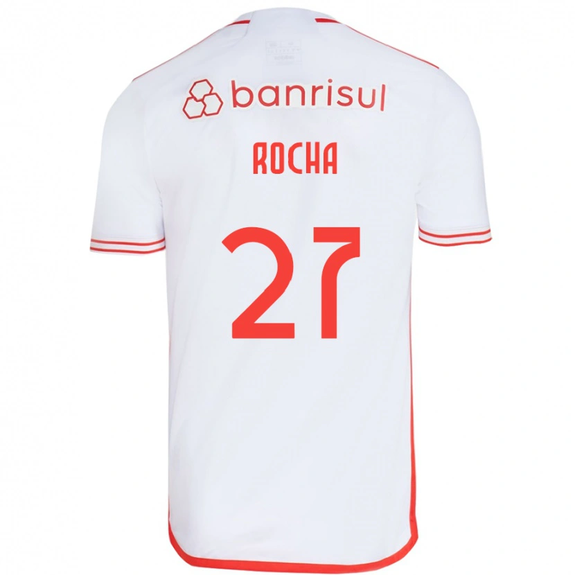 Danxen Kvinnor Kaique Rocha #27 Vit Röd Bortatröja Matchtröjor 2025/26 Tröjor T-Tröja