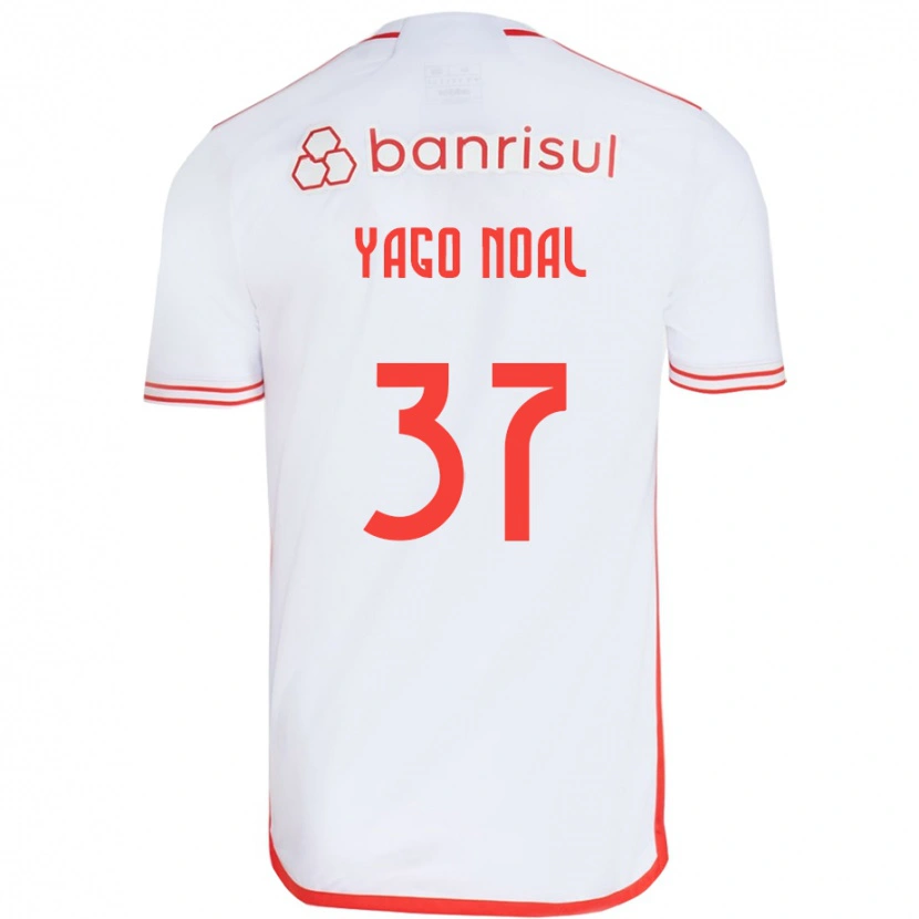 Danxen Kvinnor Yago Noal #37 Vit Röd Bortatröja Matchtröjor 2025/26 Tröjor T-Tröja