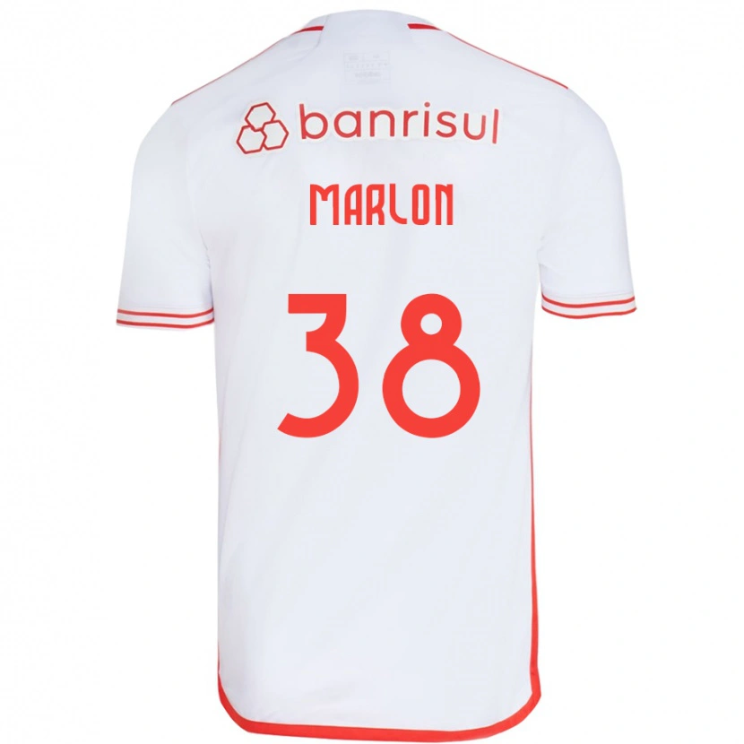 Danxen Kvinnor Marlon #38 Vit Röd Bortatröja Matchtröjor 2025/26 Tröjor T-Tröja