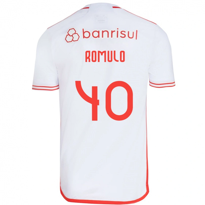 Danxen Kvinnor Rômulo #40 Vit Röd Bortatröja Matchtröjor 2025/26 Tröjor T-Tröja