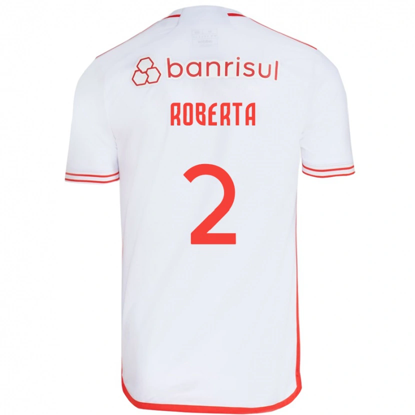 Danxen Kvinnor Roberta #2 Vit Röd Bortatröja Matchtröjor 2025/26 Tröjor T-Tröja
