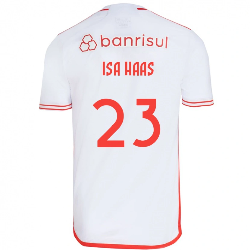 Danxen Kvinnor Isa Haas #23 Vit Röd Bortatröja Matchtröjor 2025/26 Tröjor T-Tröja