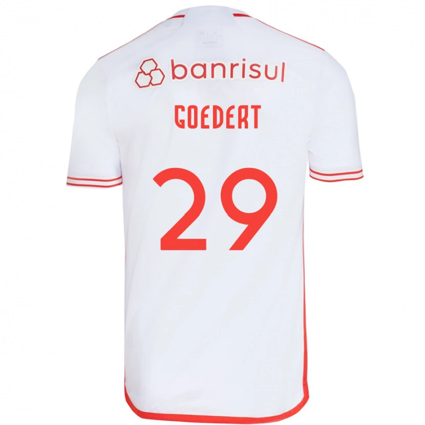 Danxen Kvinnor Alice Goedert #29 Vit Röd Bortatröja Matchtröjor 2025/26 Tröjor T-Tröja
