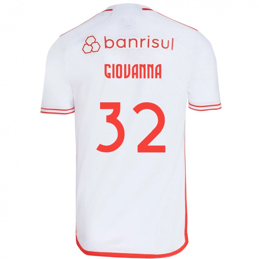 Danxen Kvinnor Giulia Giovanna #32 Vit Röd Bortatröja Matchtröjor 2025/26 Tröjor T-Tröja