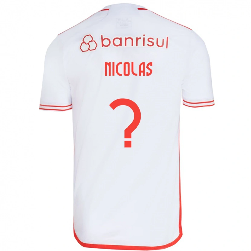Danxen Kvinnor Nicolas #0 Vit Röd Bortatröja Matchtröjor 2025/26 Tröjor T-Tröja