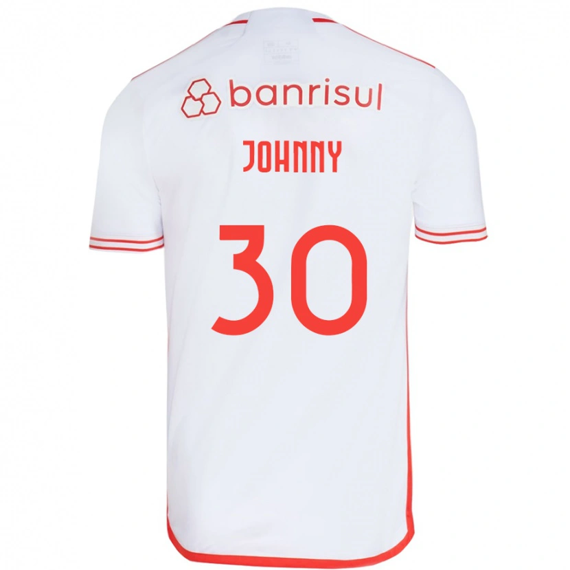 Danxen Kvinnor Johnny #30 Vit Röd Bortatröja Matchtröjor 2025/26 Tröjor T-Tröja