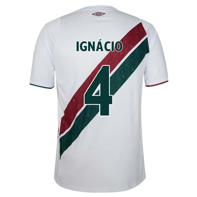 Danxen Kvinnor Ignácio #4 Vit Grön Vinröd Bortatröja Matchtröjor 2025/26 Tröjor T-Tröja