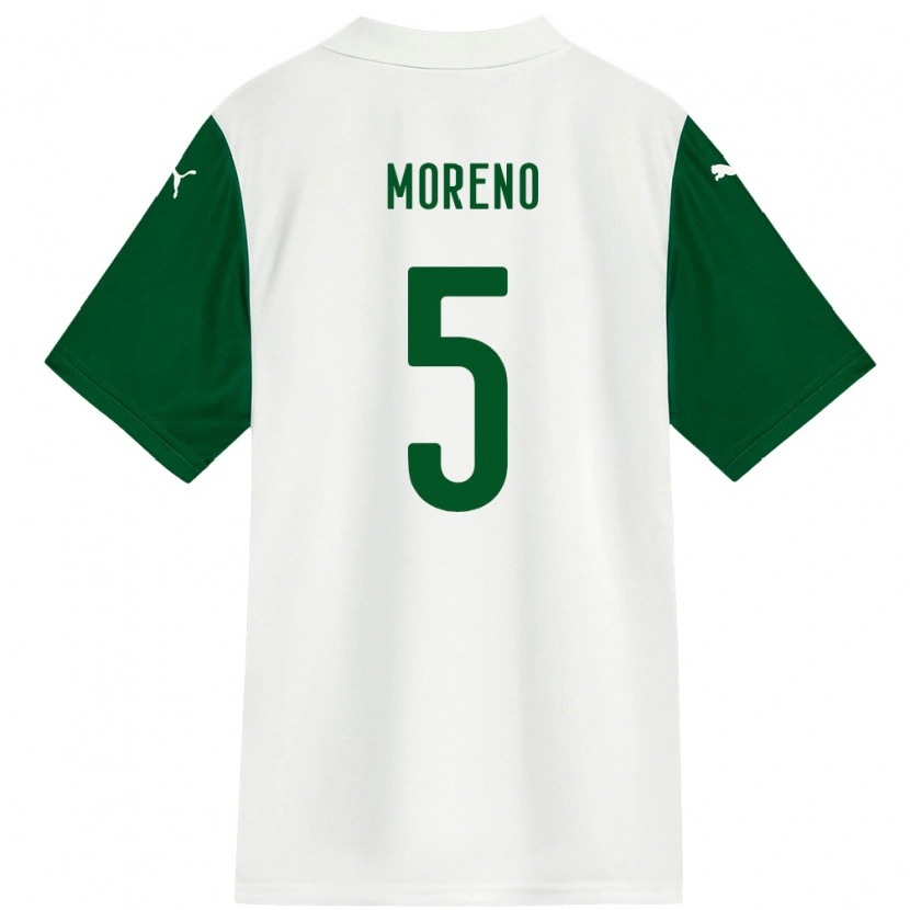 Danxen Kvinnor Aníbal Moreno #5 Vit Grön Bortatröja Matchtröjor 2025/26 Tröjor T-Tröja