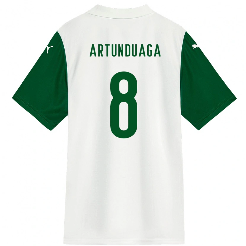 Danxen Kvinnor Grover Artunduaga #8 Vit Grön Bortatröja Matchtröjor 2025/26 Tröjor T-Tröja