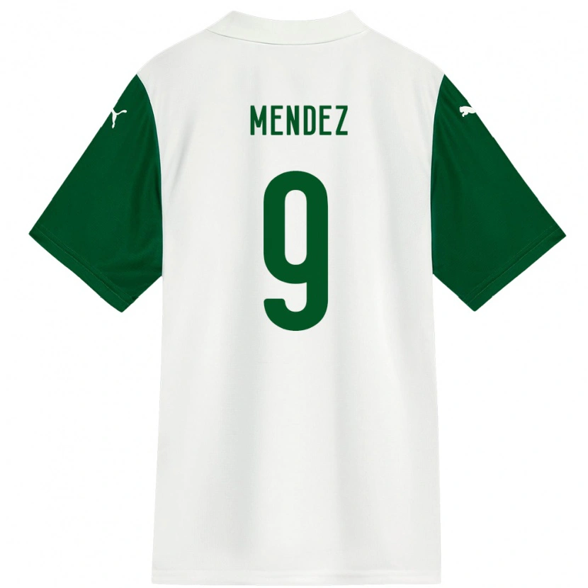 Danxen Kvinnor Cesar Mendez #9 Vit Grön Bortatröja Matchtröjor 2025/26 Tröjor T-Tröja