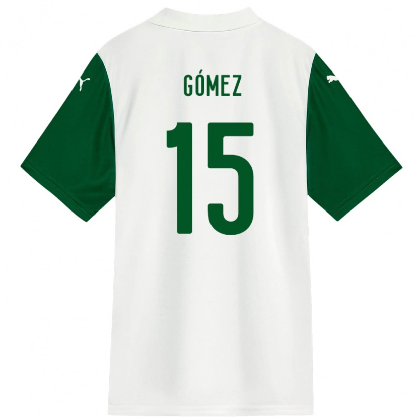 Danxen Kvinnor Gustavo Gómez #15 Vit Grön Bortatröja Matchtröjor 2025/26 Tröjor T-Tröja