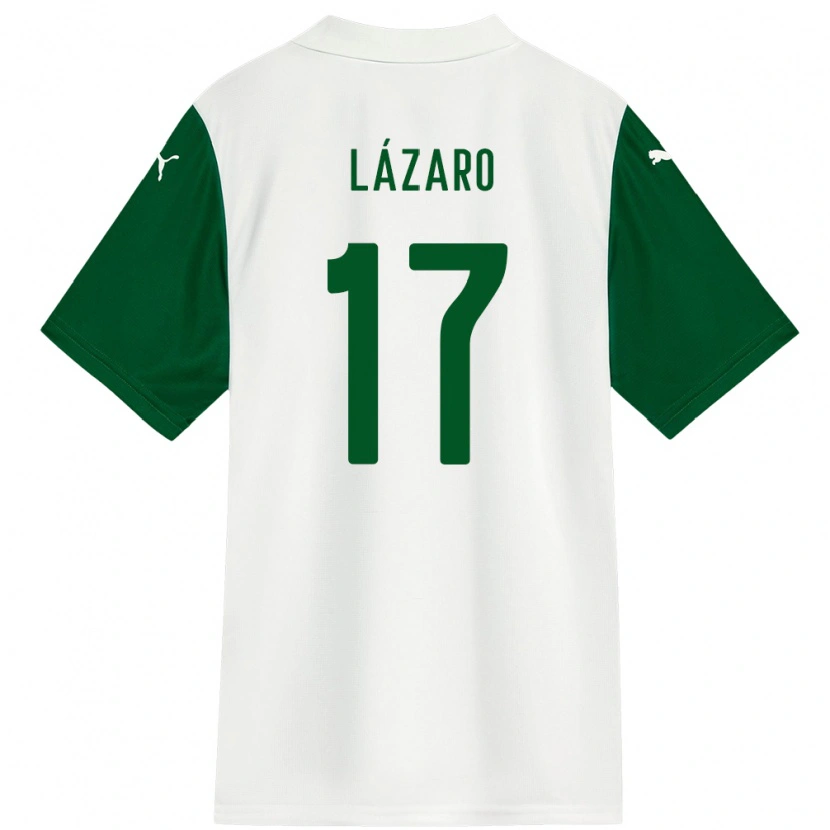 Danxen Kvinnor Lazaro #17 Vit Grön Bortatröja Matchtröjor 2025/26 Tröjor T-Tröja