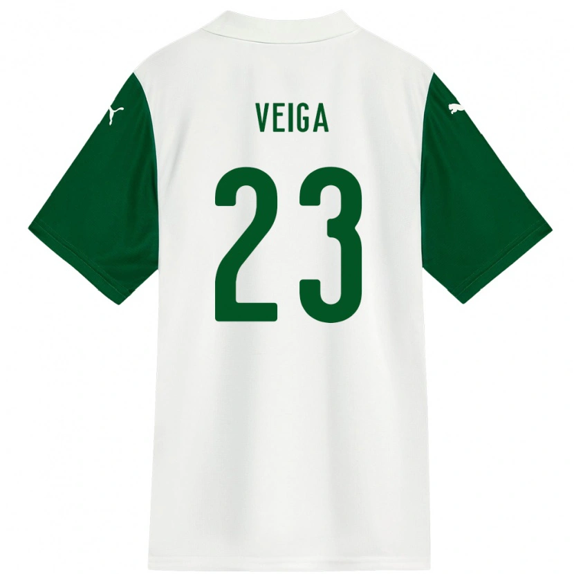 Danxen Kvinnor Raphael Veiga #23 Vit Grön Bortatröja Matchtröjor 2025/26 Tröjor T-Tröja