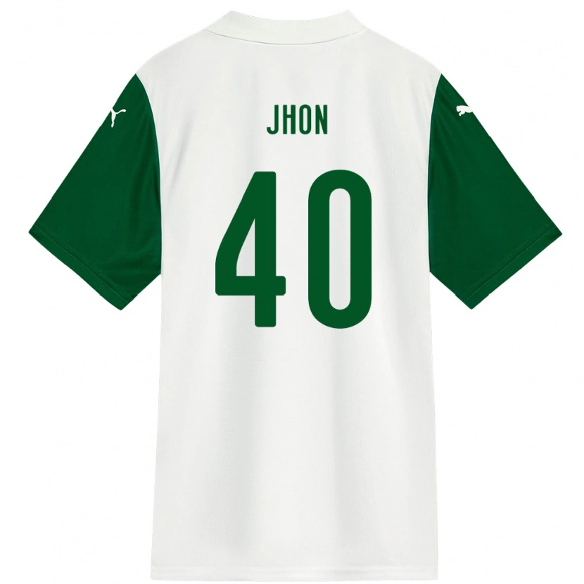 Danxen Kvinnor Jhon Jhon #40 Vit Grön Bortatröja Matchtröjor 2025/26 Tröjor T-Tröja