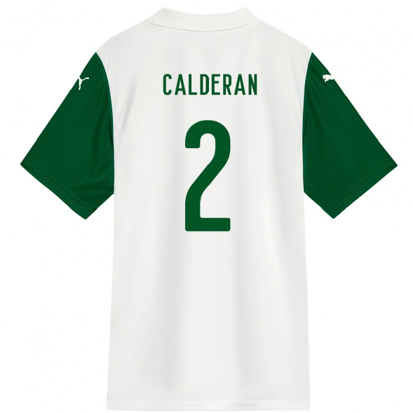 Danxen Kvinnor Bruna Calderan #2 Vit Grön Bortatröja Matchtröjor 2025/26 Tröjor T-Tröja