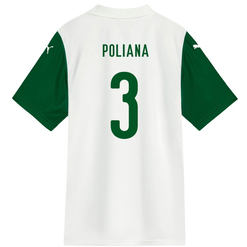 Danxen Kvinnor Poliana #3 Vit Grön Bortatröja Matchtröjor 2025/26 Tröjor T-Tröja