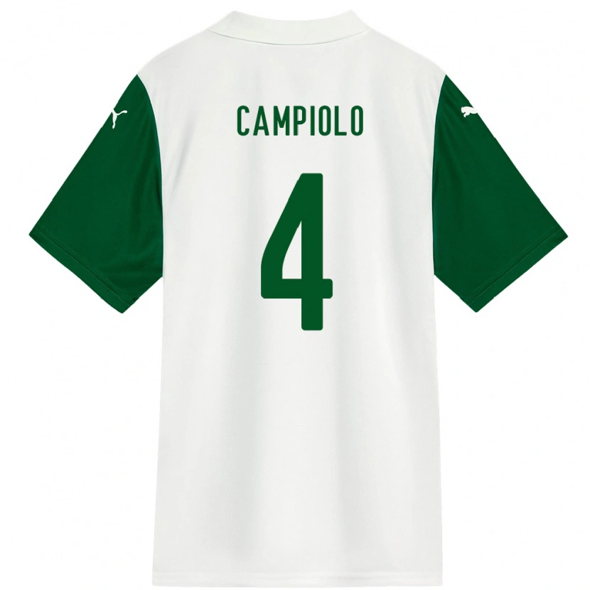 Danxen Kvinnor Giovanna Campiolo #4 Vit Grön Bortatröja Matchtröjor 2025/26 Tröjor T-Tröja